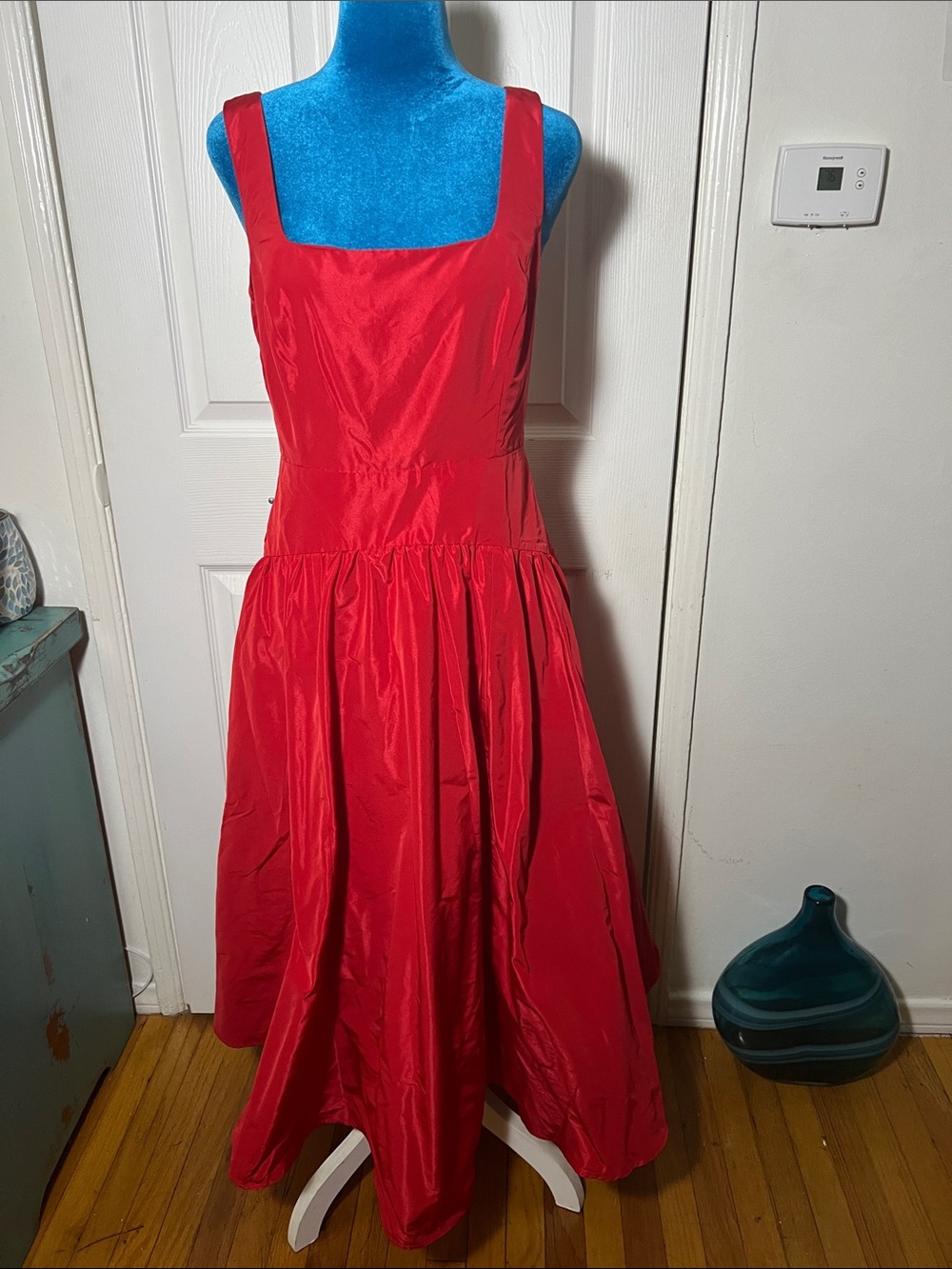 NWT JCREW Collection Red Drop Waist Taffeta Dress Women’s 4